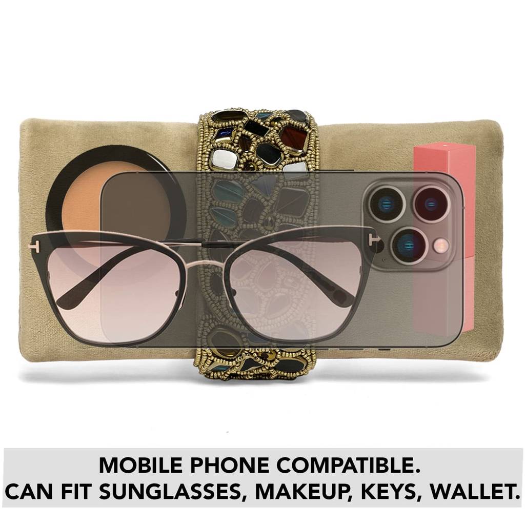 Clutch Purses For Women Handmade Evening Sling Handbag Stylish Bridal Fashion Clutch Bag For Girls (C118Bl) : C118BR