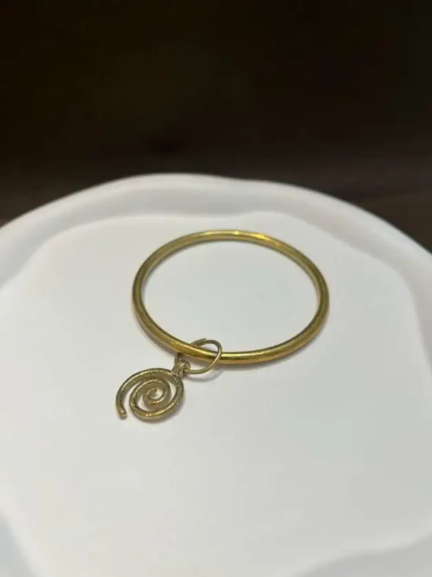 Solid Brass Bangle - Spiral : B31.01