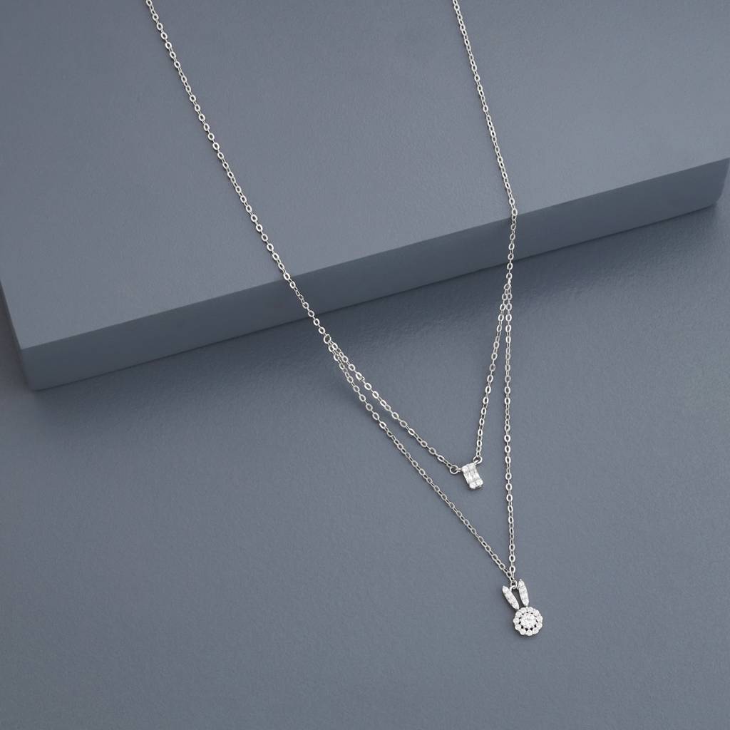 Office Wear Silver Necklace - 466370 : 466371