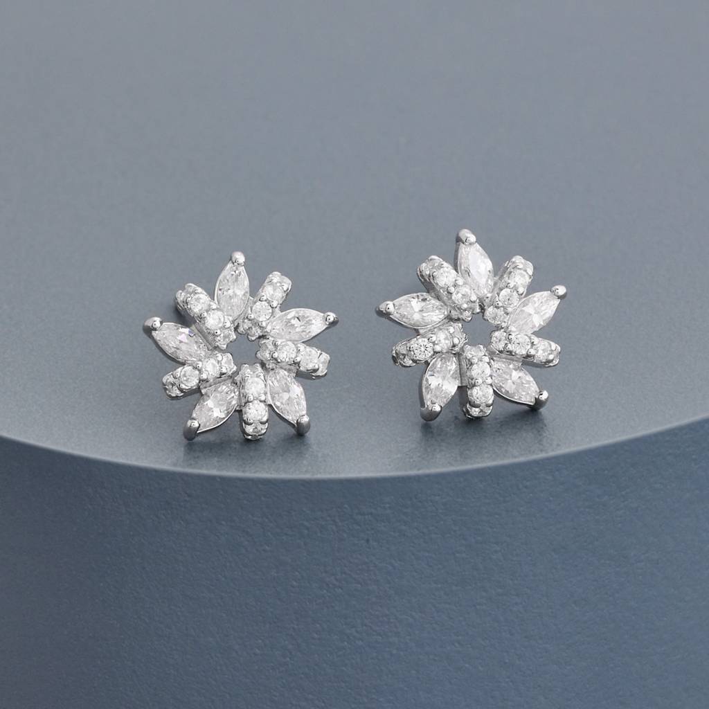 Office Wear Silver Earring - 465637 : 465638