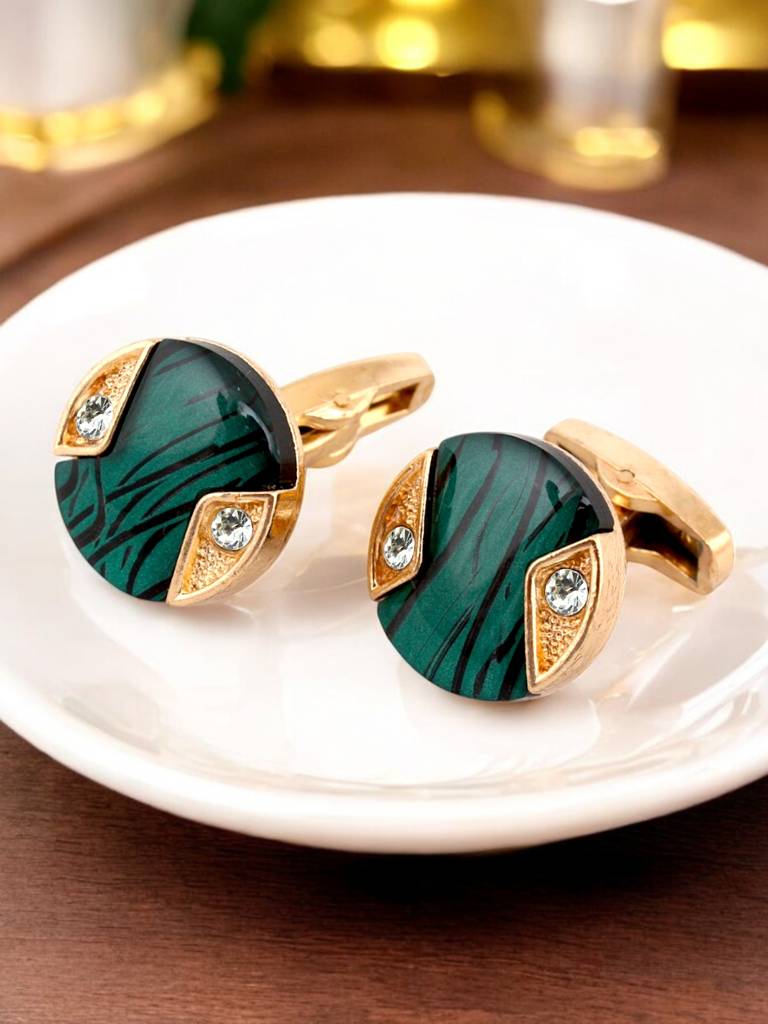 Men Jewellery Sleeve Button Cuff Shirt Button, Blazer Cufflinks Pair Set For Men. : 300-CHC4-1008B-G