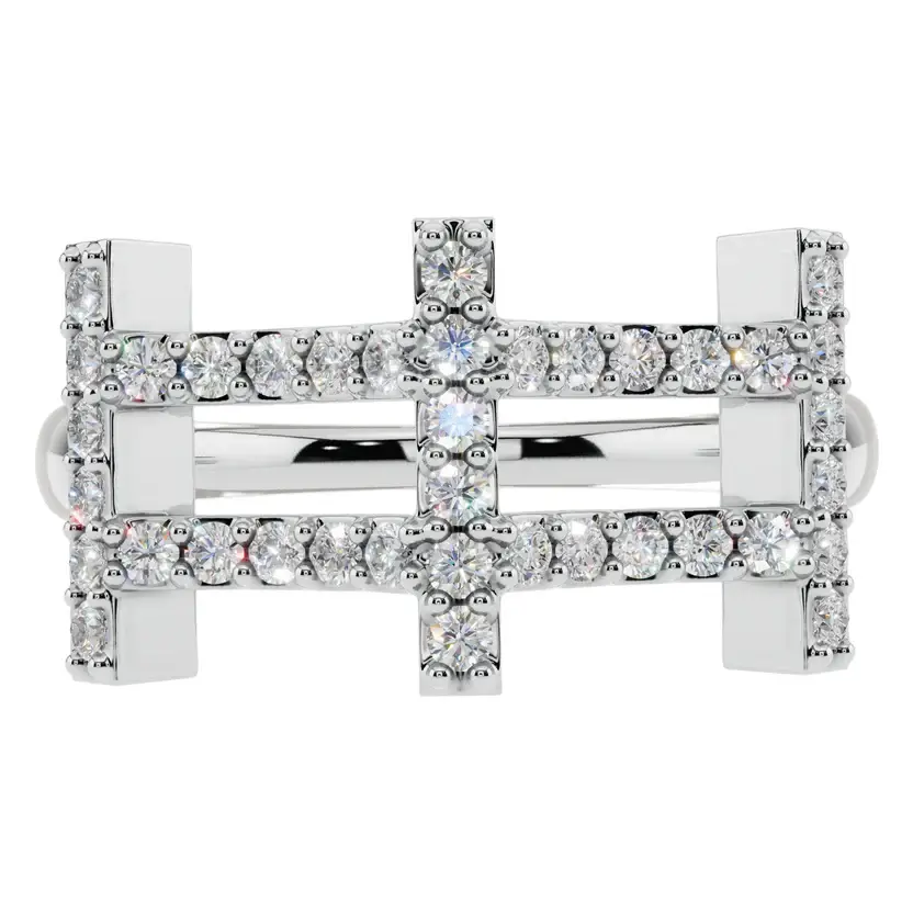 The Parallel Path Pure Silver Ring : VRG15-SL-9-W
