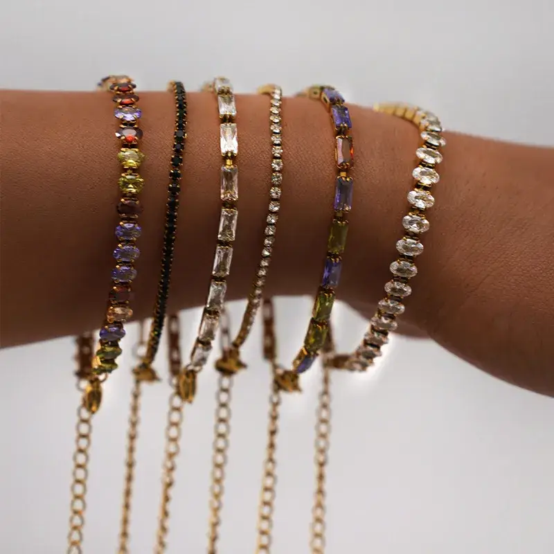 Crystal Baguette Line Bracelet : PST093