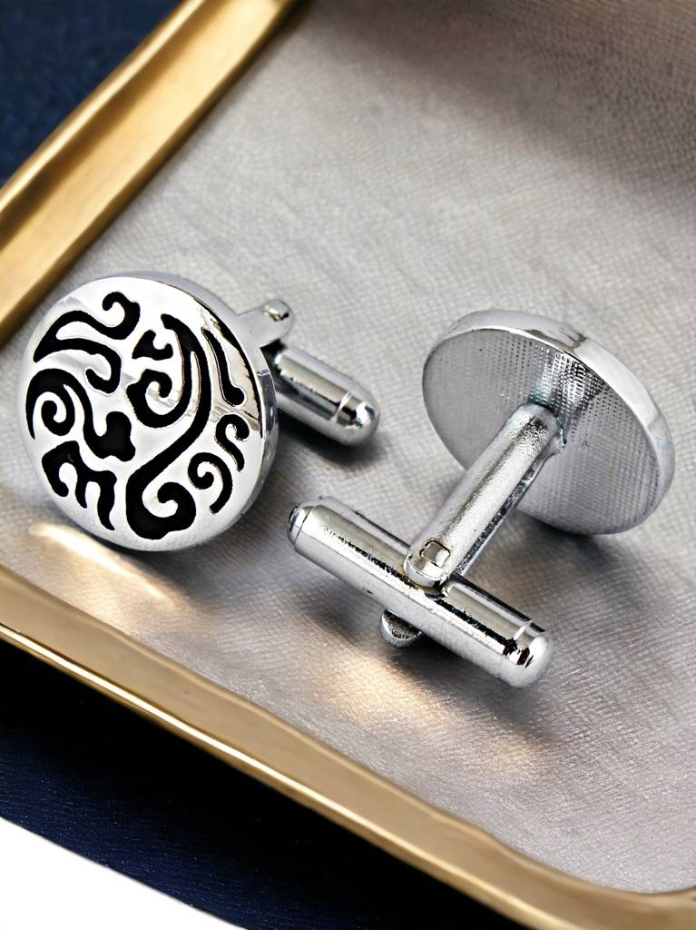 Men Jewellery Sleeve Button Cuff Shirt Button, Blazer Cufflinks Pair Set For Men : 194-CHC4-1092-S