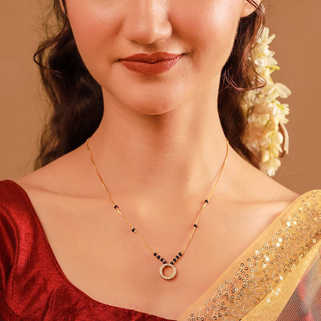 Gold Essentials Eternity American Diamond Mangalsutra : 8905124566123