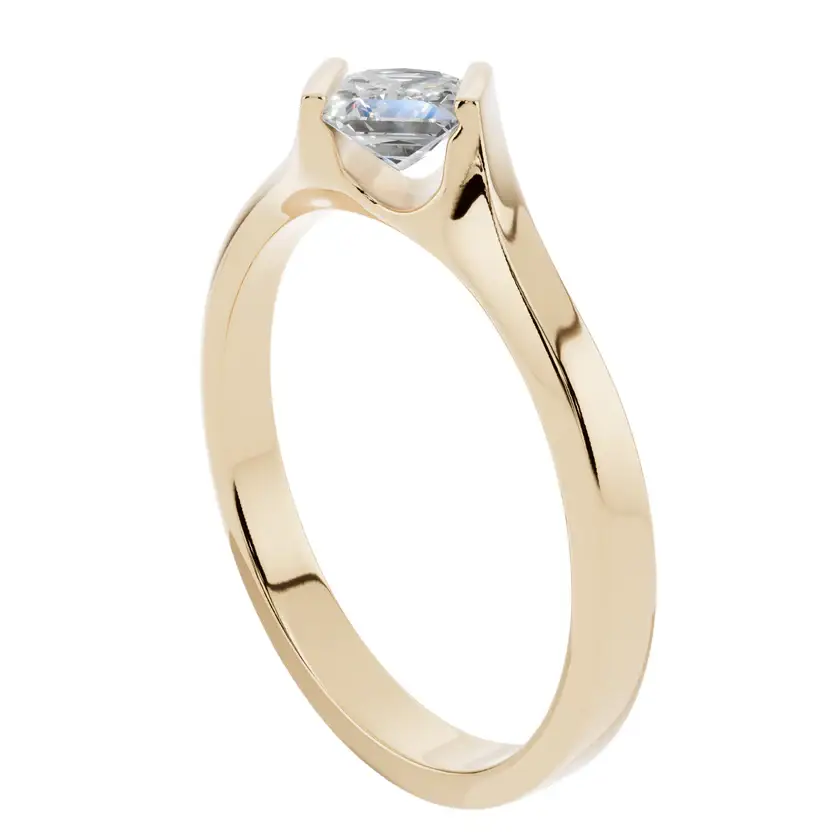 The Sculpted Princess Pure Silver Band : VRG06-SL-9-G