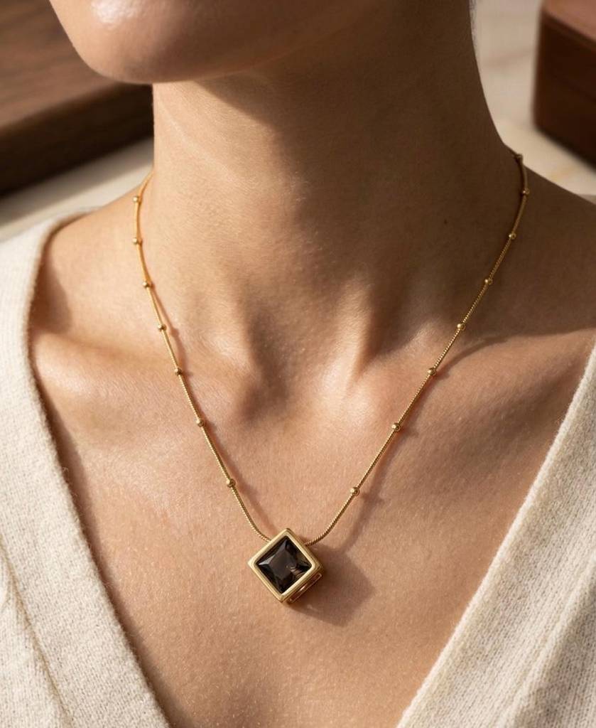 18K Gold Coated Enzo Square : BNG010