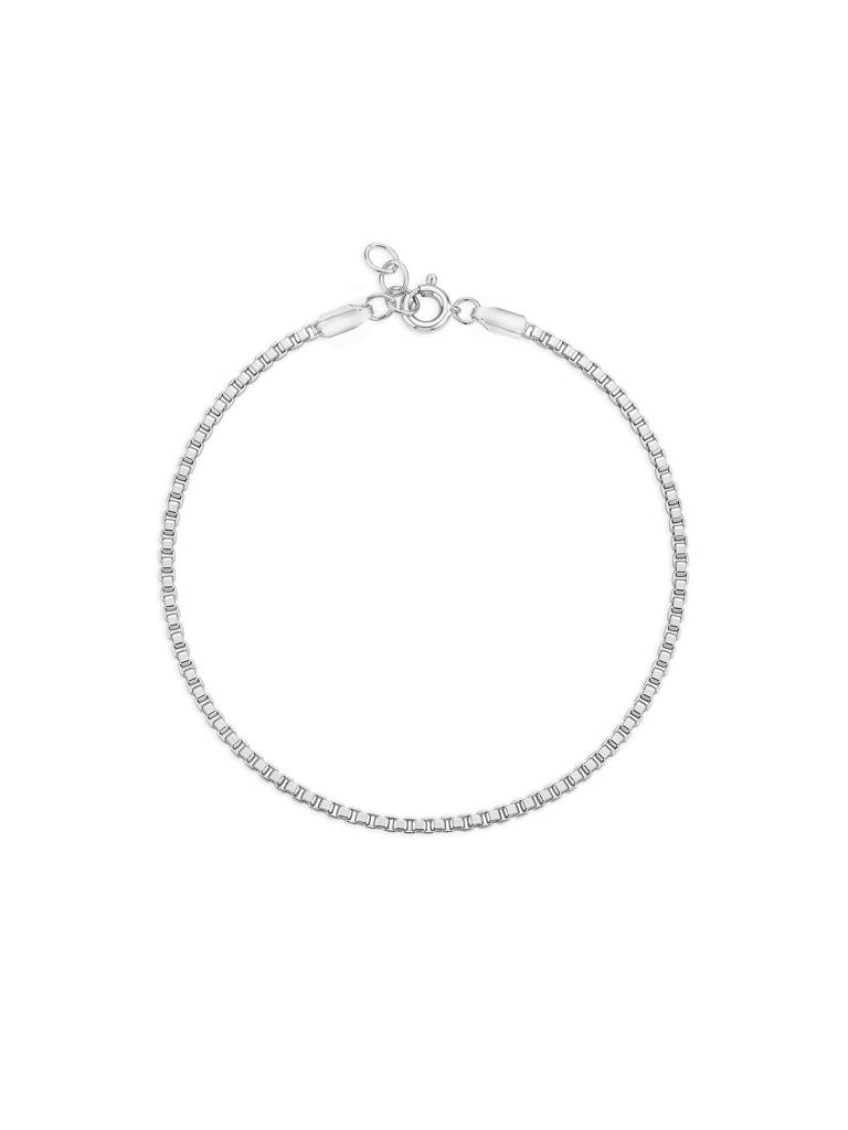 Silver Box Chain Bracelet : ITLB4015