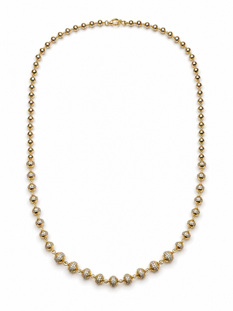 Dual Tone Graduation Matar Mala Chain : YI24A1023N