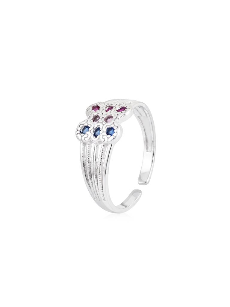 Geometric Cz Toe Ring : CJTR2183