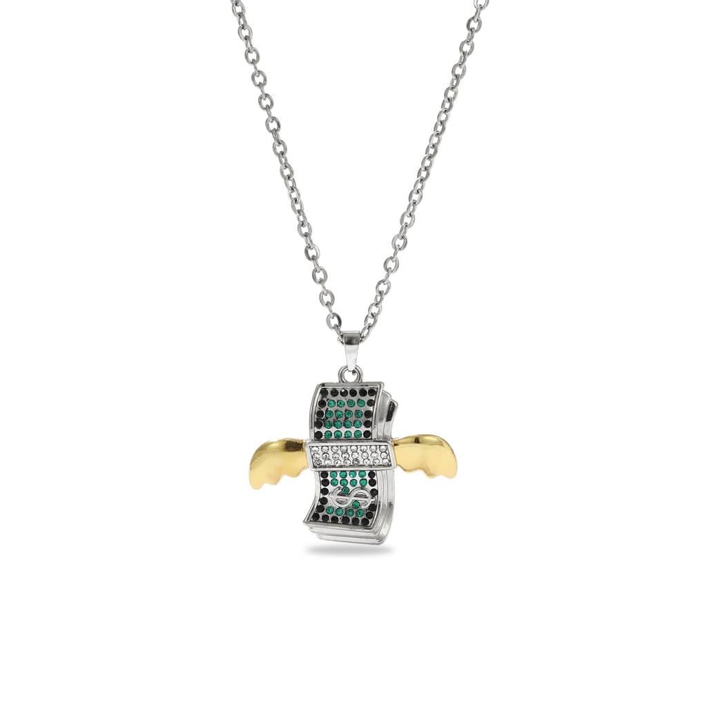 Flying Dollar Chain - Silver : MN1S0554