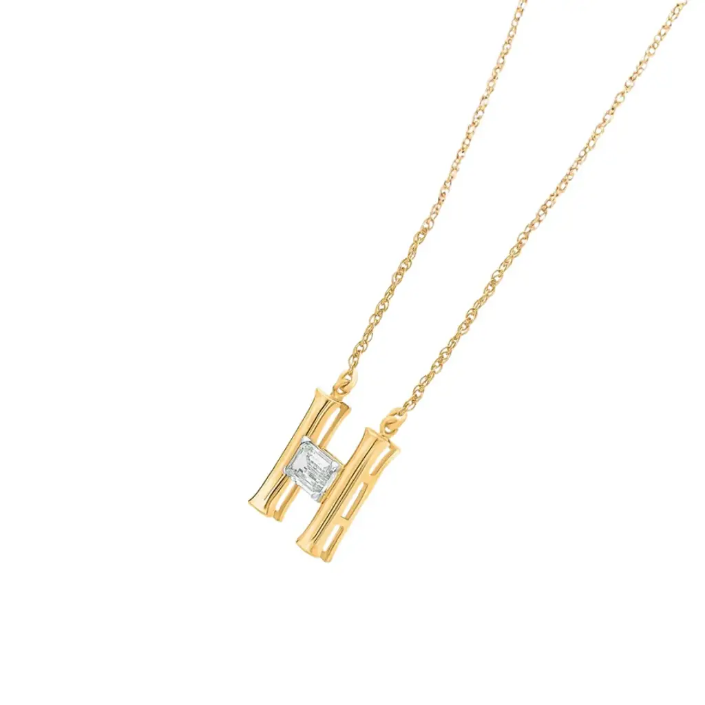 Hailey Initial 'H' Necklace : AN25SYMW