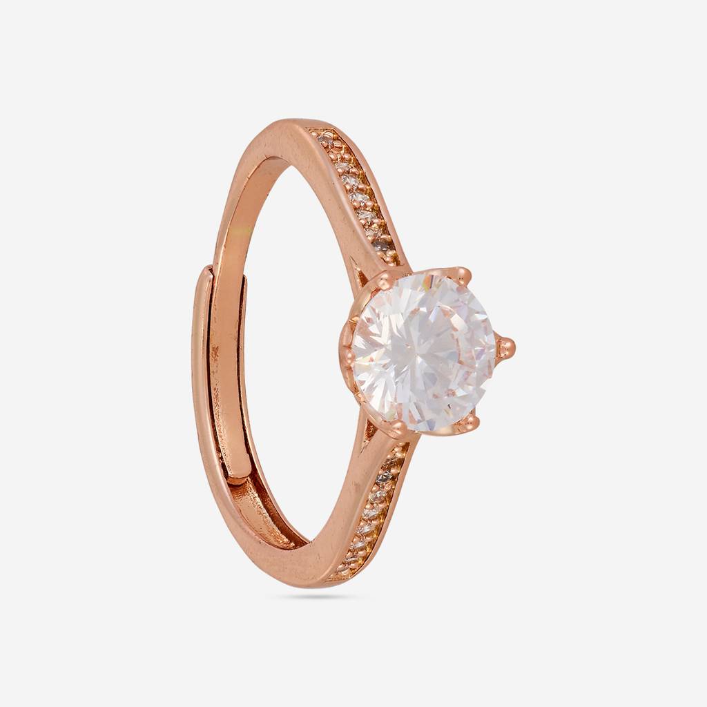 Gold Plated Casual Wear Trendy Zircon Finger Ring - 474316 : 474318