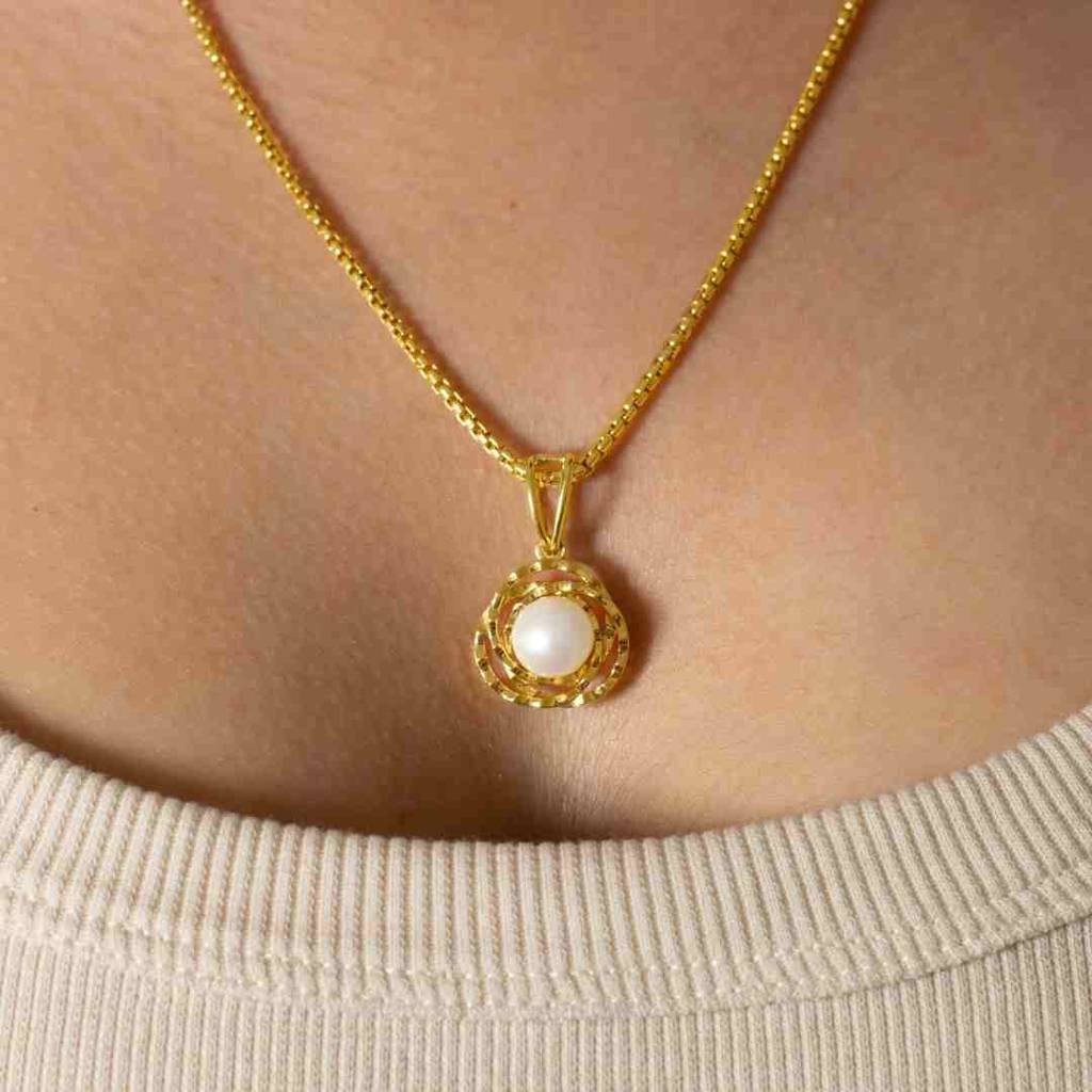 22K Gold Vermeil |Radiance Pendant (Without Chain)| Pure 925 Sterling Silver With The Thickest Gold Layer : TSPN-RAD-G-13001