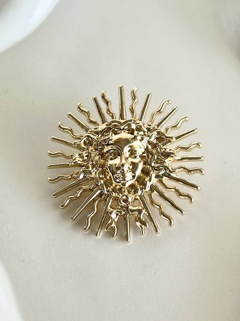 Sun Charm Horoscope Statement Brooch : CF_BROOCH_SUN_CHARM_HOROSCOPE