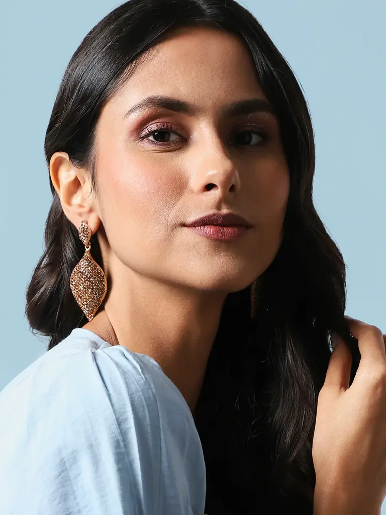 Janisha-Women'S Marquise Cluster Drop Earringss : SOHIER8057