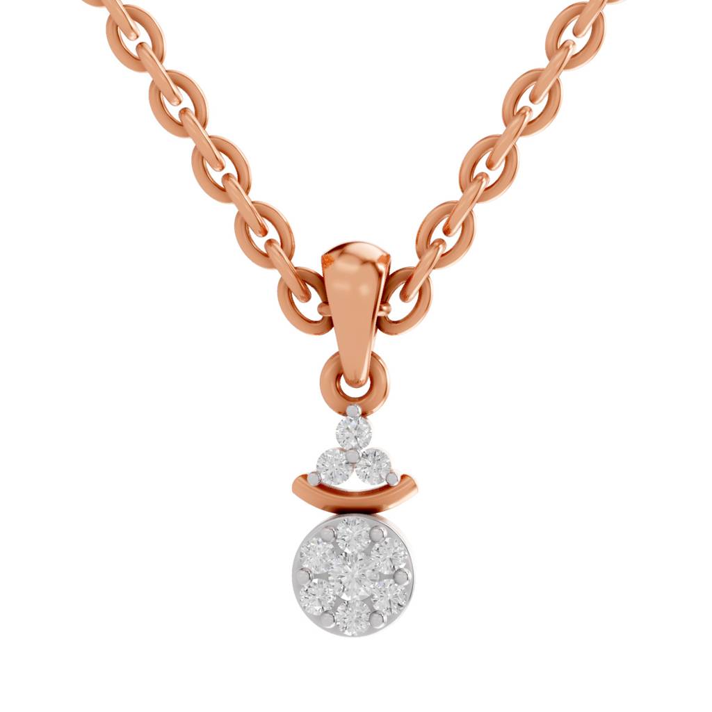 Lab Grown Diamond 0.09 Carat Pendant 14K : SPP16371-PD-14KR-009CT