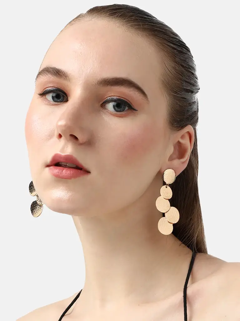 Yannick-Silver Plated Designer Drop Earrings : SOHEAR4079