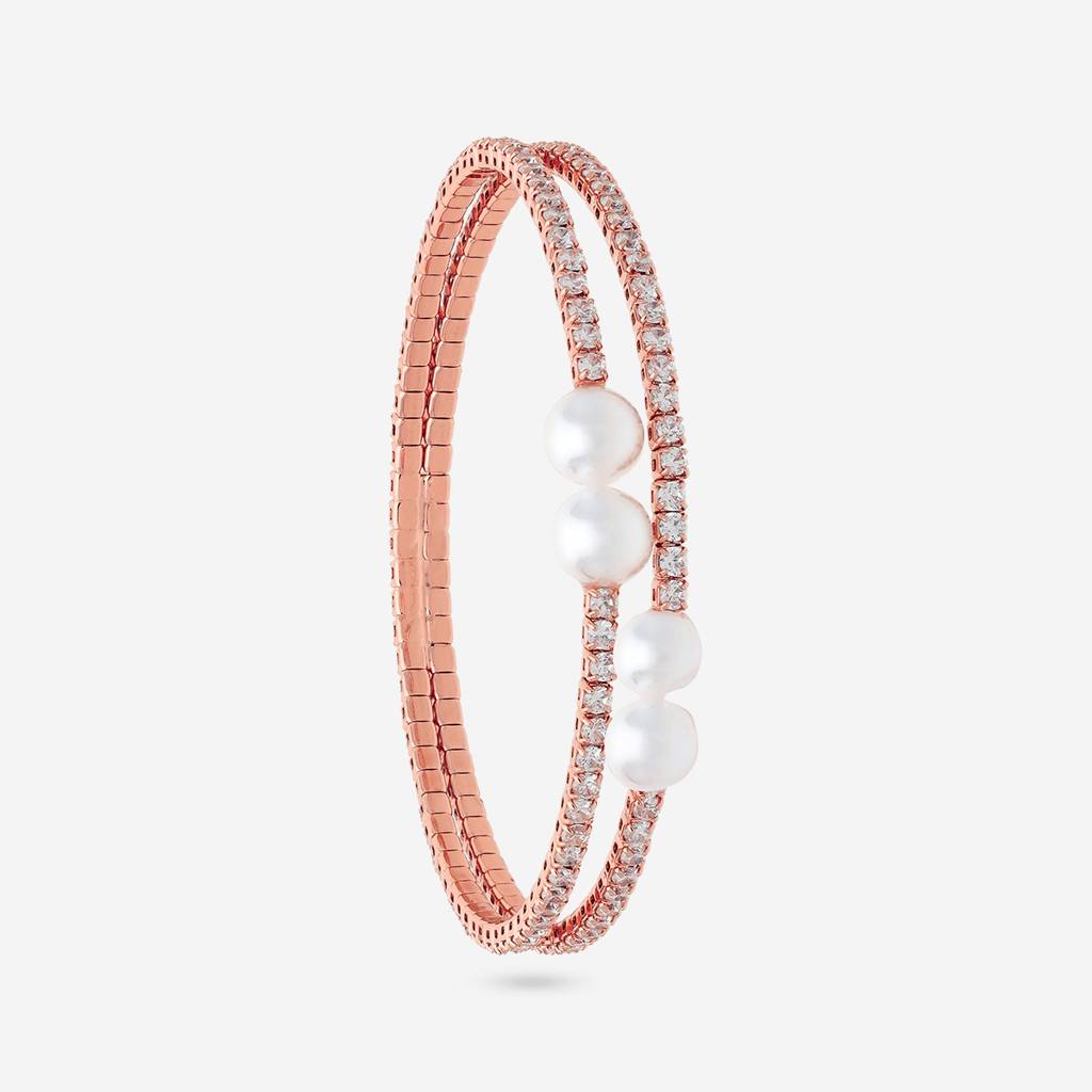 Pearl Rose Gold - Plated Casual Wear Trendy Kada - 464416 : 464416