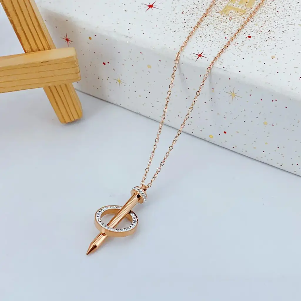 Seoul Cityscape Necklace Rose Gold : NS11961B