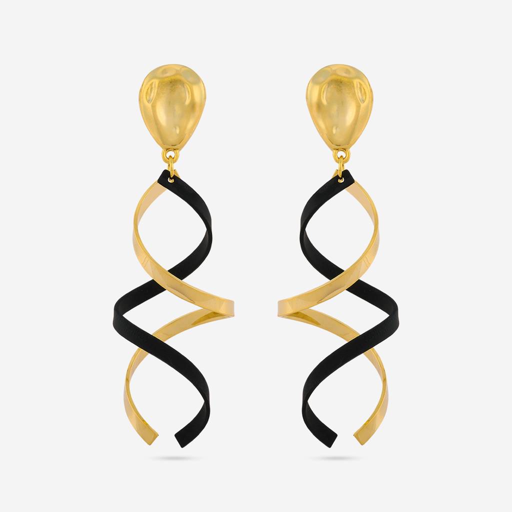 Black Gold - Plated Casual Wear Trendy Earring - 460657 : 460657