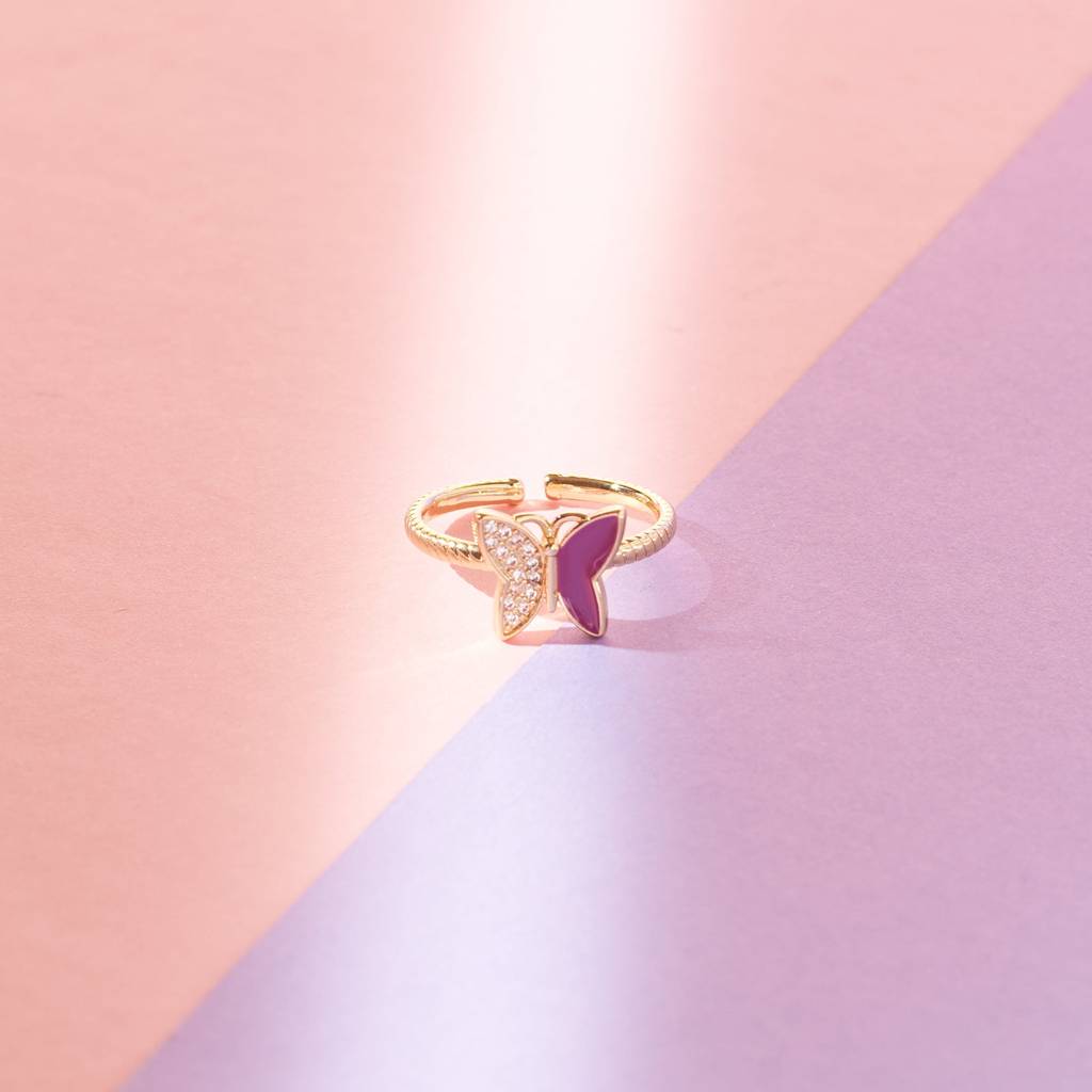 Lilac Fantasy Butterfly Ring : RS12839-G-PPL