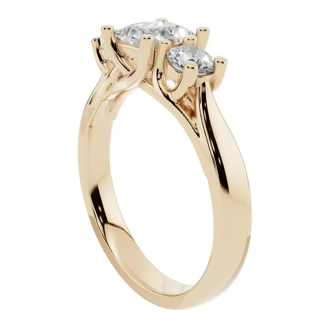 The Empress Trinity Pure Silver Ring : VRG02-SL-9-G