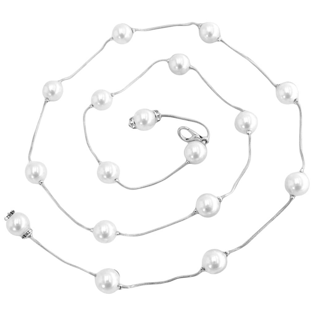 Silver Plated Beads Waist Chain Kamar Bandh Fashionable & Trendy Belly Chain Jewellery For Women & Girls : PX8BCH020S