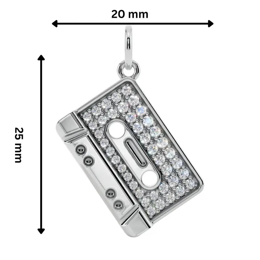 The Mixtape Muse Semi Silver Pendant Necklace : CSTE-SM-C-W