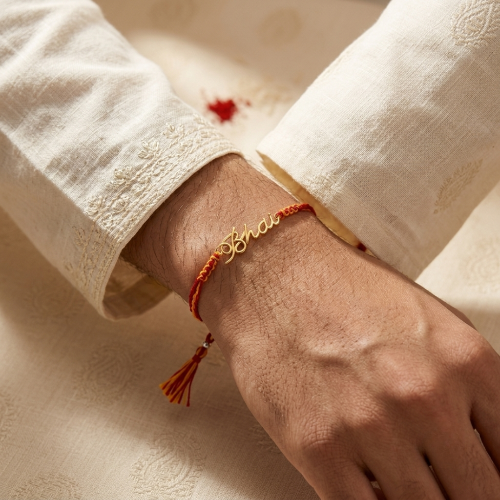Bhai Love 925 Sterling Silver Rakhi For Brother : RB-0015