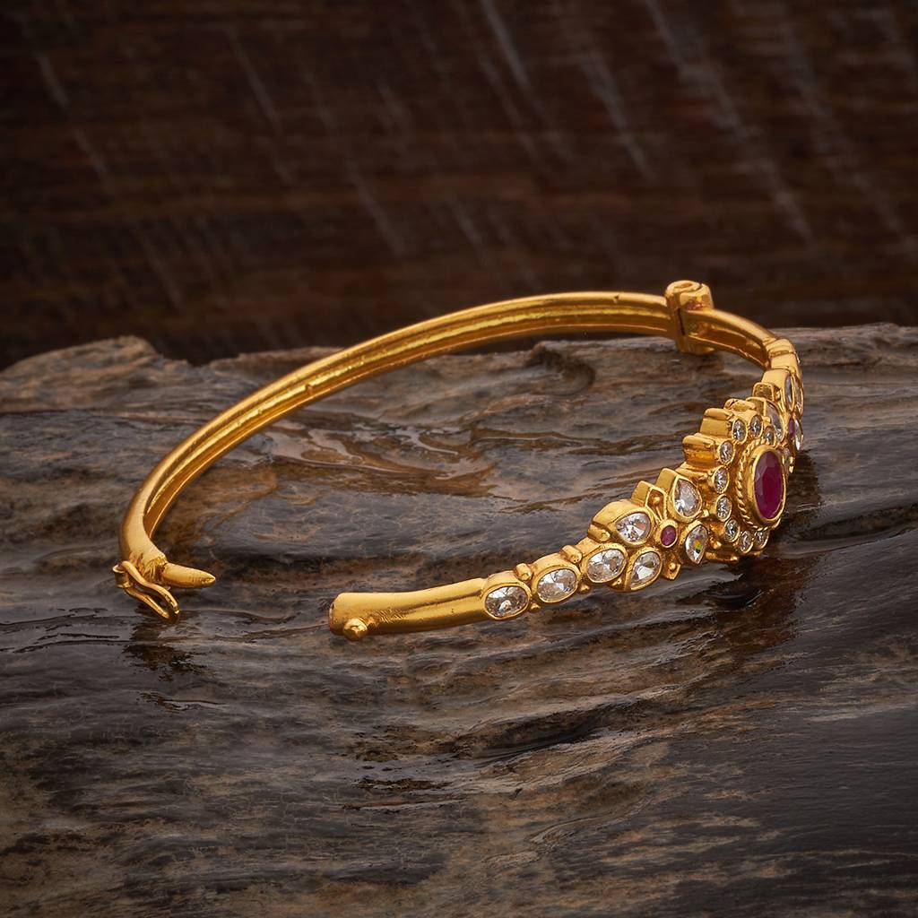 Ruby Gold - Plated Festive Temple Kada - 435638 : 435638