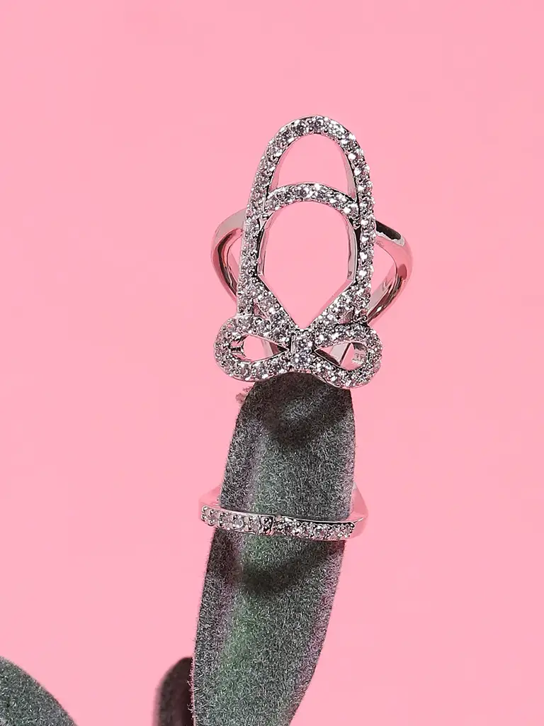 Carole-Silver-Plated Nail Ring : SOHIRG9519