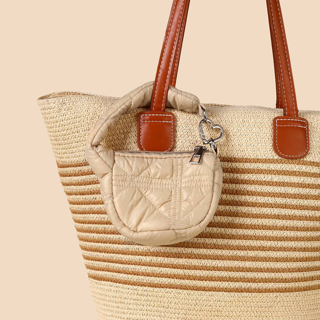 Mini Quilted Puff Bag Charm : C-BG-0091-LWH