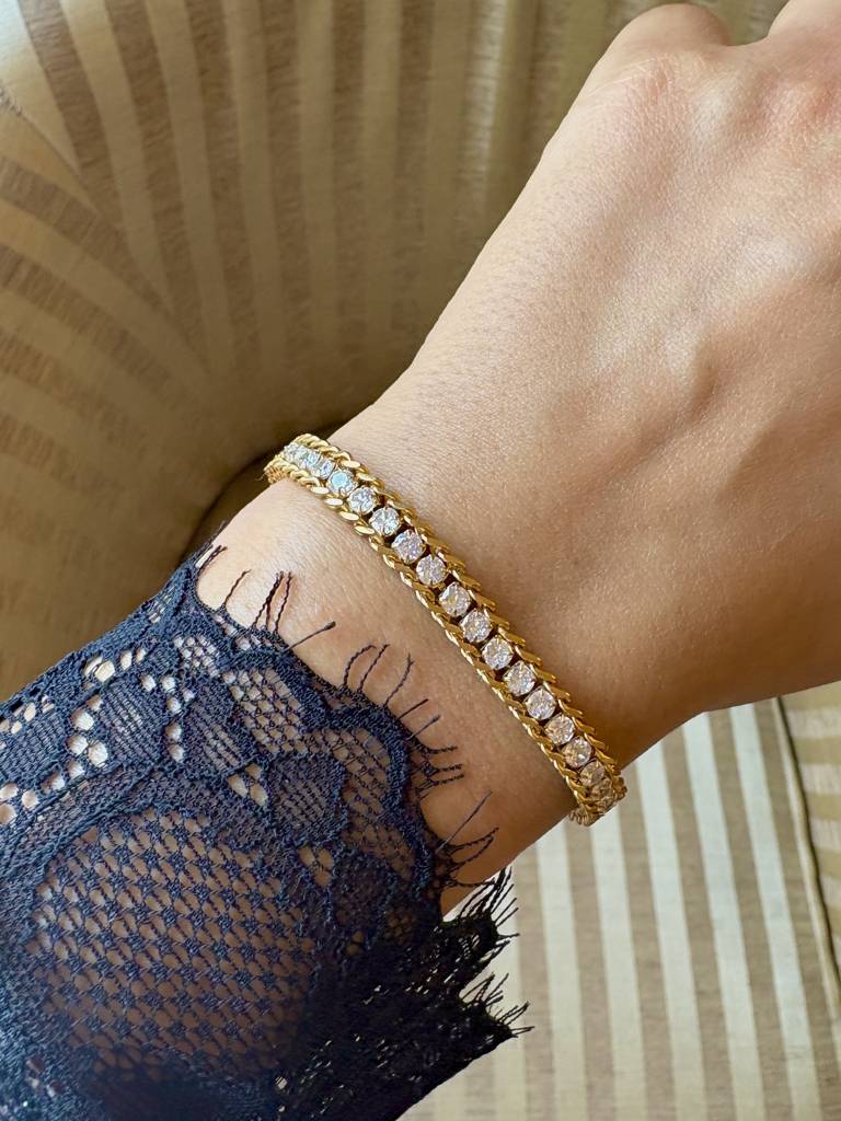 Fero Link Tennis Bracelet-  Waterproof, 18K Gold Plated : SS_BRACELET_FERO_LINK_TENNIS