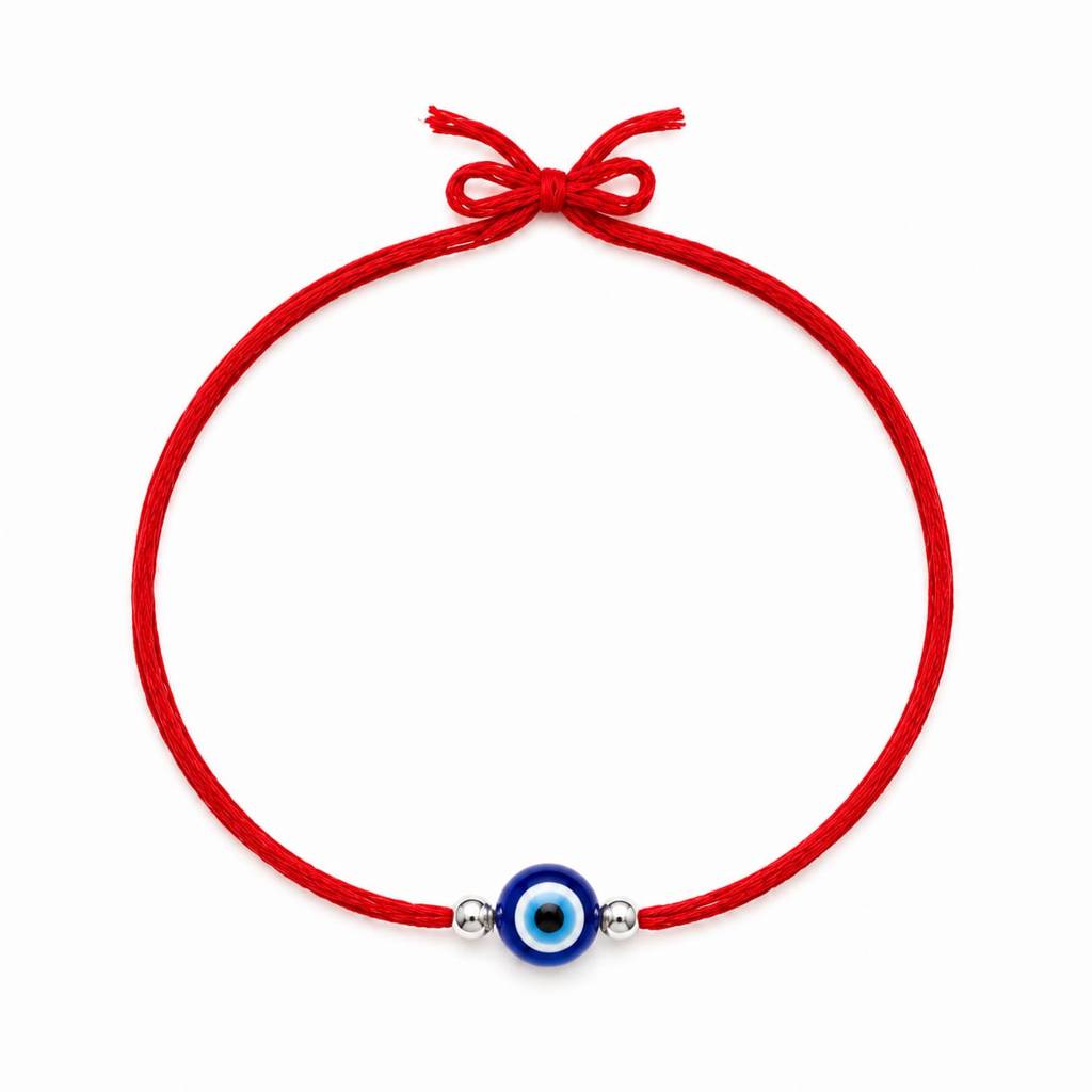 925 Sterling Silver Evil Eye Protection Rakhi : SMK-RKH-006