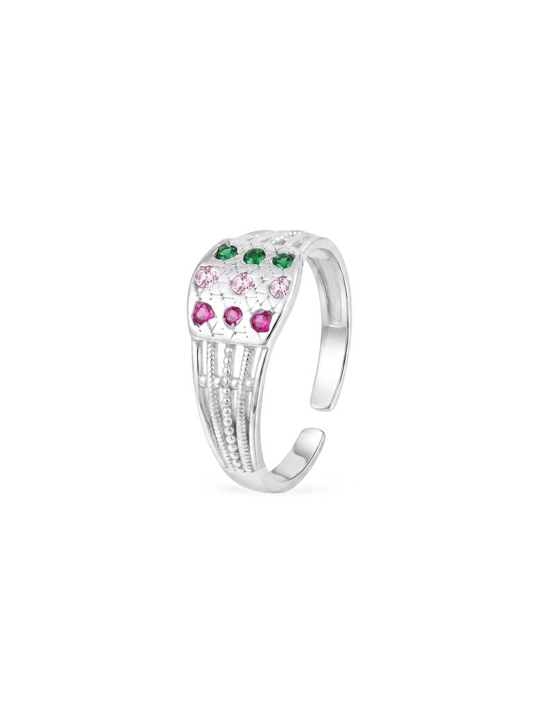 Geometric Multi-Stone Ring : CETR2178