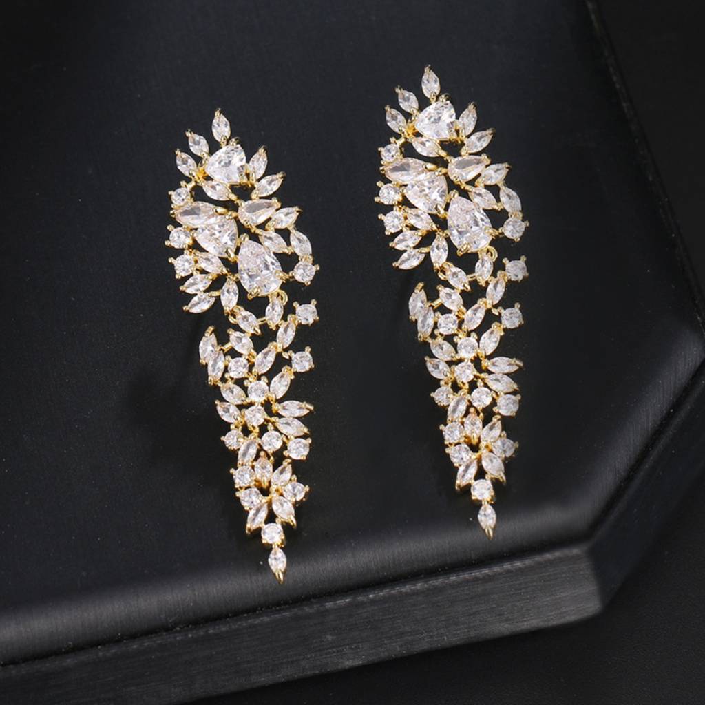Peora Gold Plated Cubic Zirconia Studded Fancy Drop & Dangle Earrings  Western Fashion Jewellery For Women & Girls | Peora Gold Plated Cubic  Zirconia Studded Fancy Drop & Dangle Earrings  Eternz
