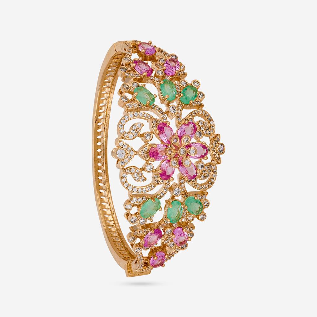 Pink-Mint - Plated Bridesmaid Zircon Kada - 457541 : 472760