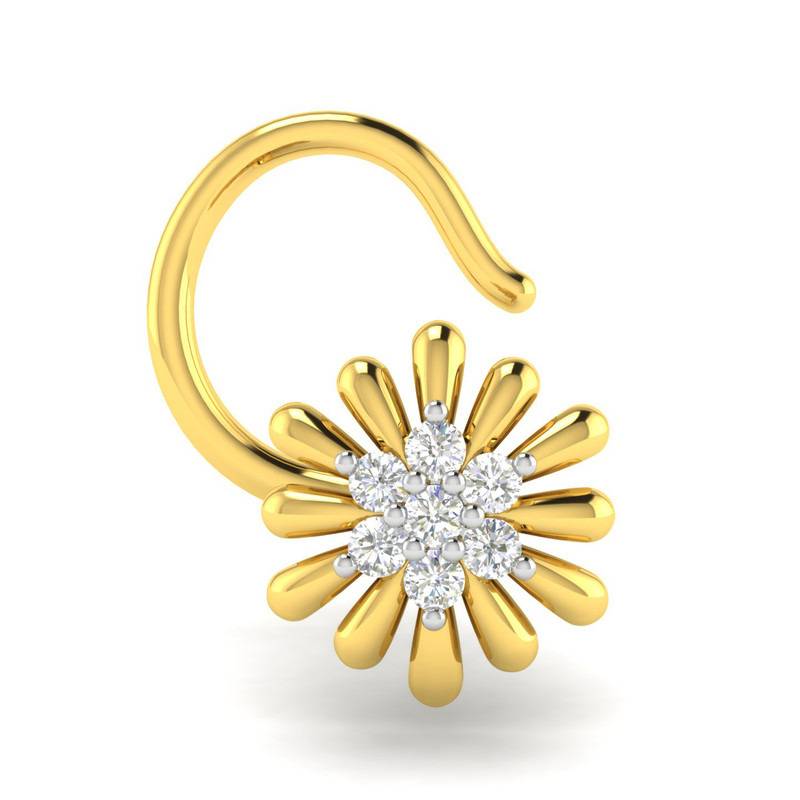 Avsar 9K Bis Hallmarked | Nosepin For Women/Girls |  Avno031 : AVNO031YC