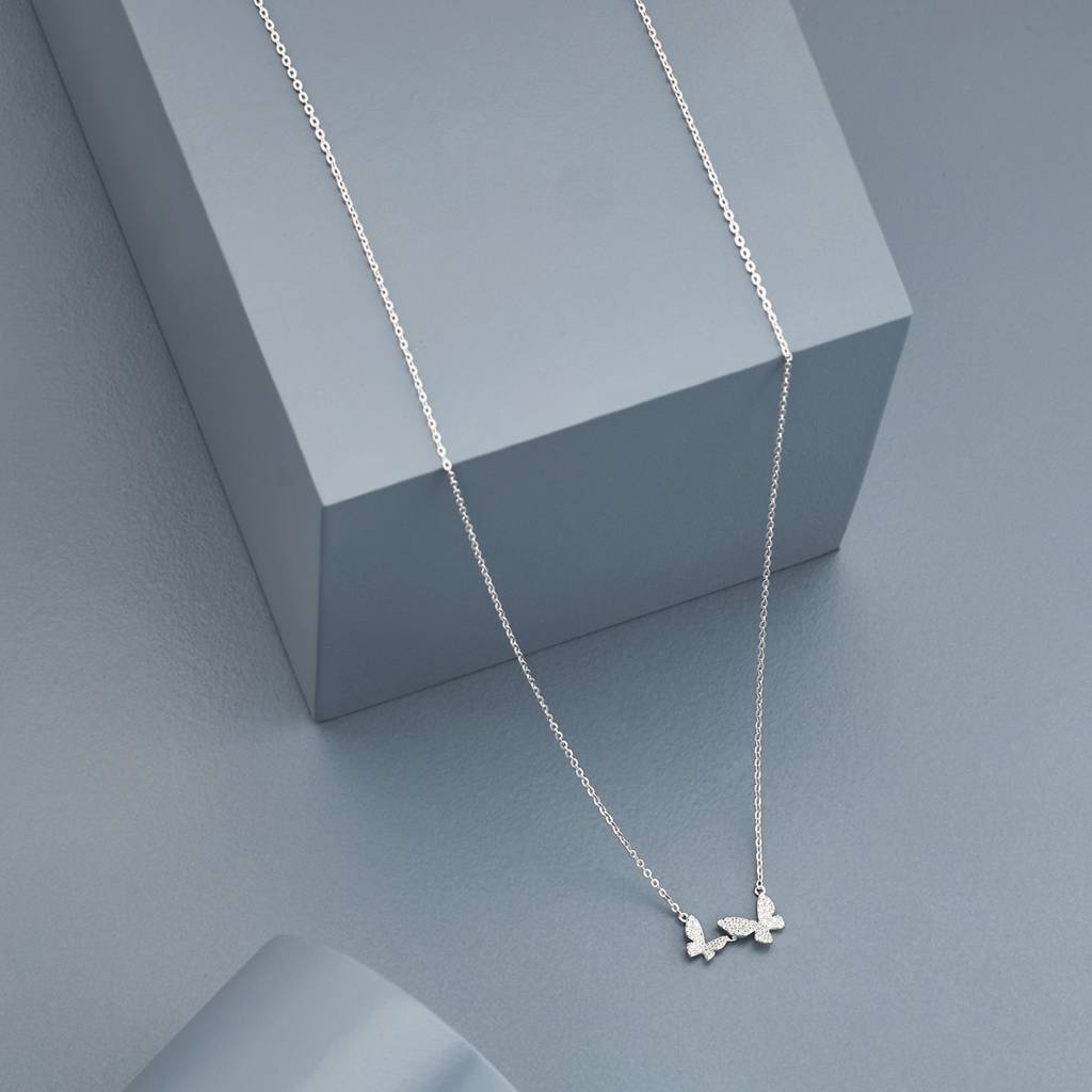 Office Wear Silver Necklace - 465838 : 465839