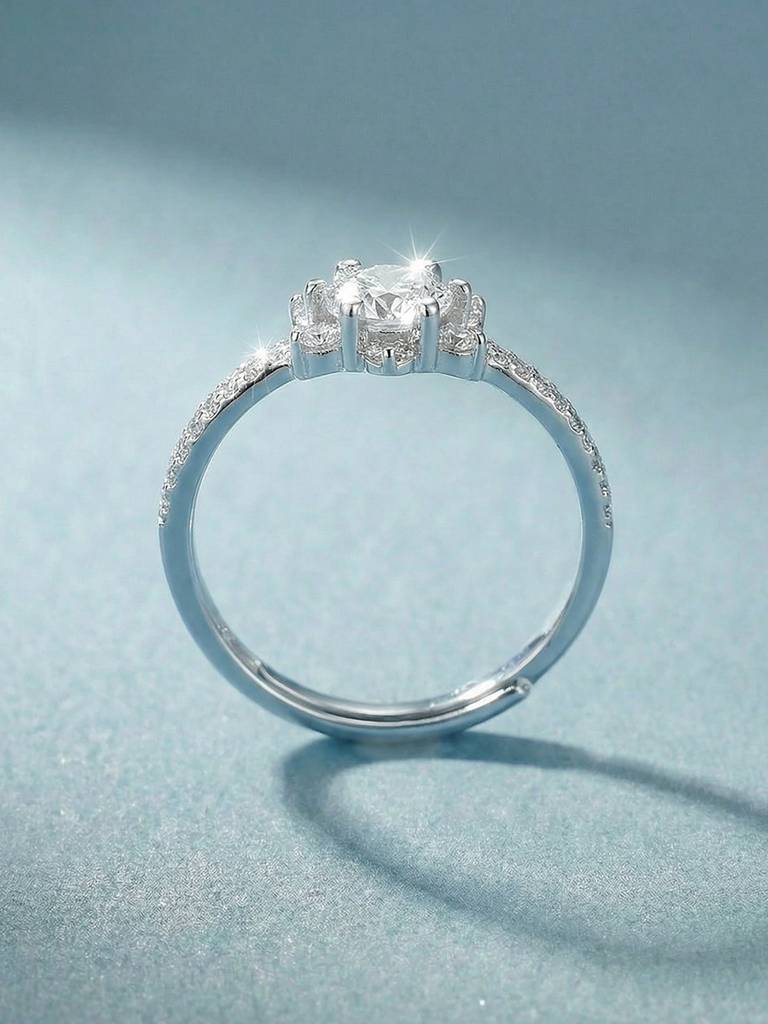 Blossom Glow 925 Sterling Silver Ring For Women : RGIS0094-A