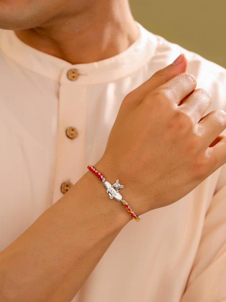 Baby Fox Personalized Kids 925 Sterling Silver Bracelet : SILRAK041