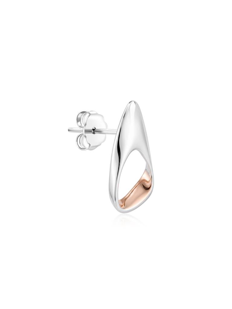 Two-Tone Sculptural Earrings : KLER2817