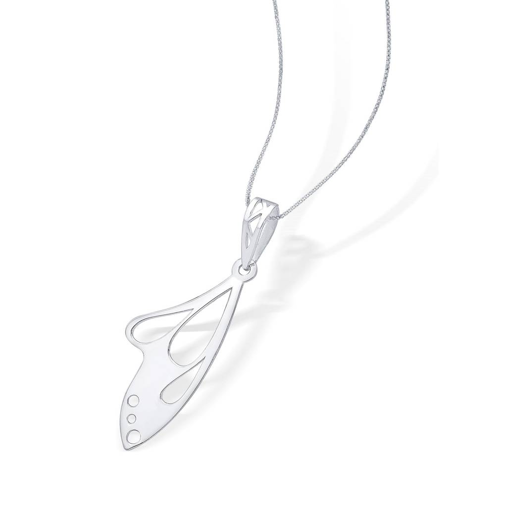 Fairy Wing Laser-Cut 925 Sterling Silver Pendant(Without Chain) : NPWW00300064