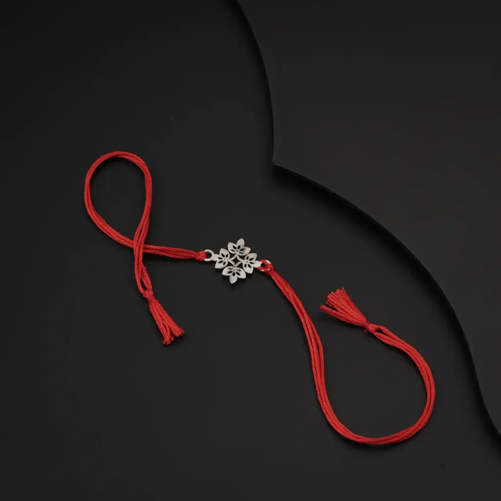 Silver Laser Cut Rakhi : 62005143