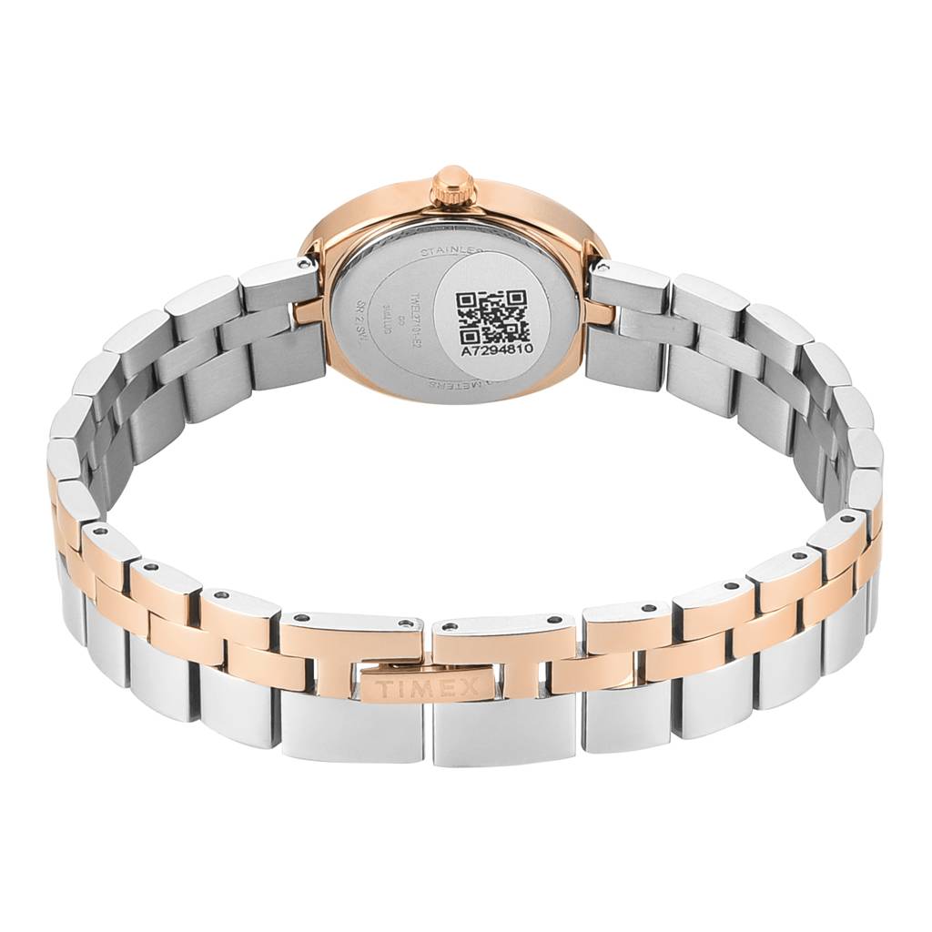 Timex Trendline Oval 23Mm Silver Dial Analog Women Watch - Twel27101 : TWEL27101