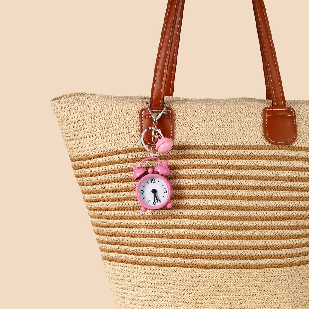 Mini Alarm Clock Bag Charm : C-BG-0097-PK