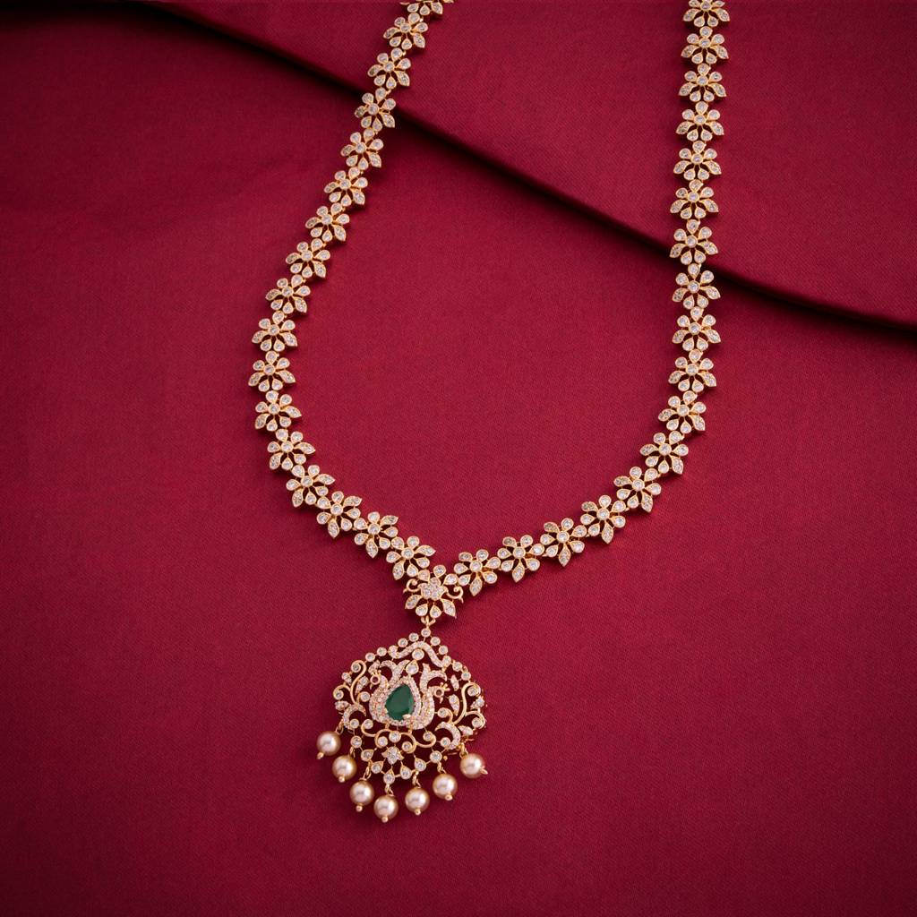 Gold Plated - Bridesmaid Zircon Necklace - 460783 : 460784