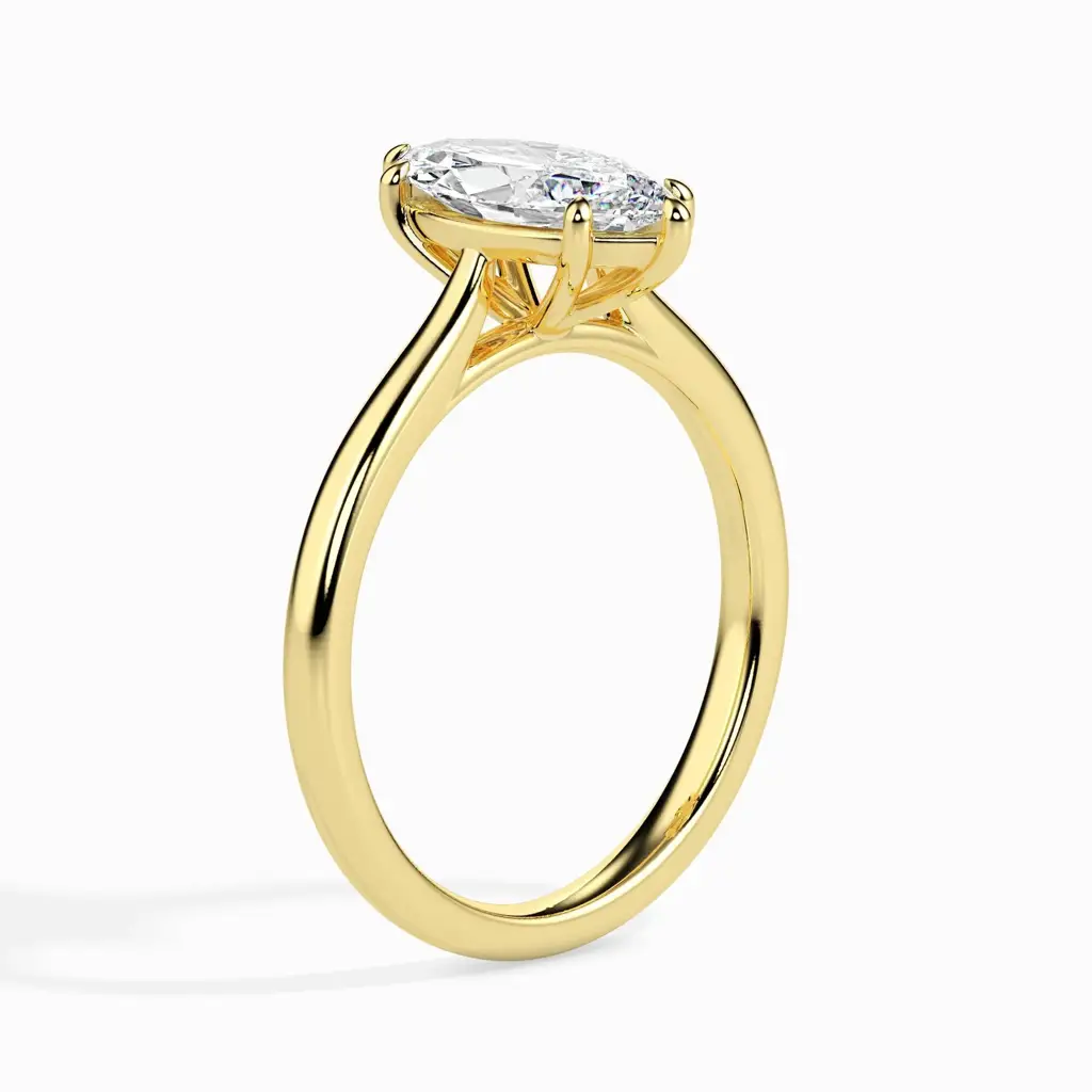 1 Carat Marquise Solitaire Ring : 14kYellowZNR97F10