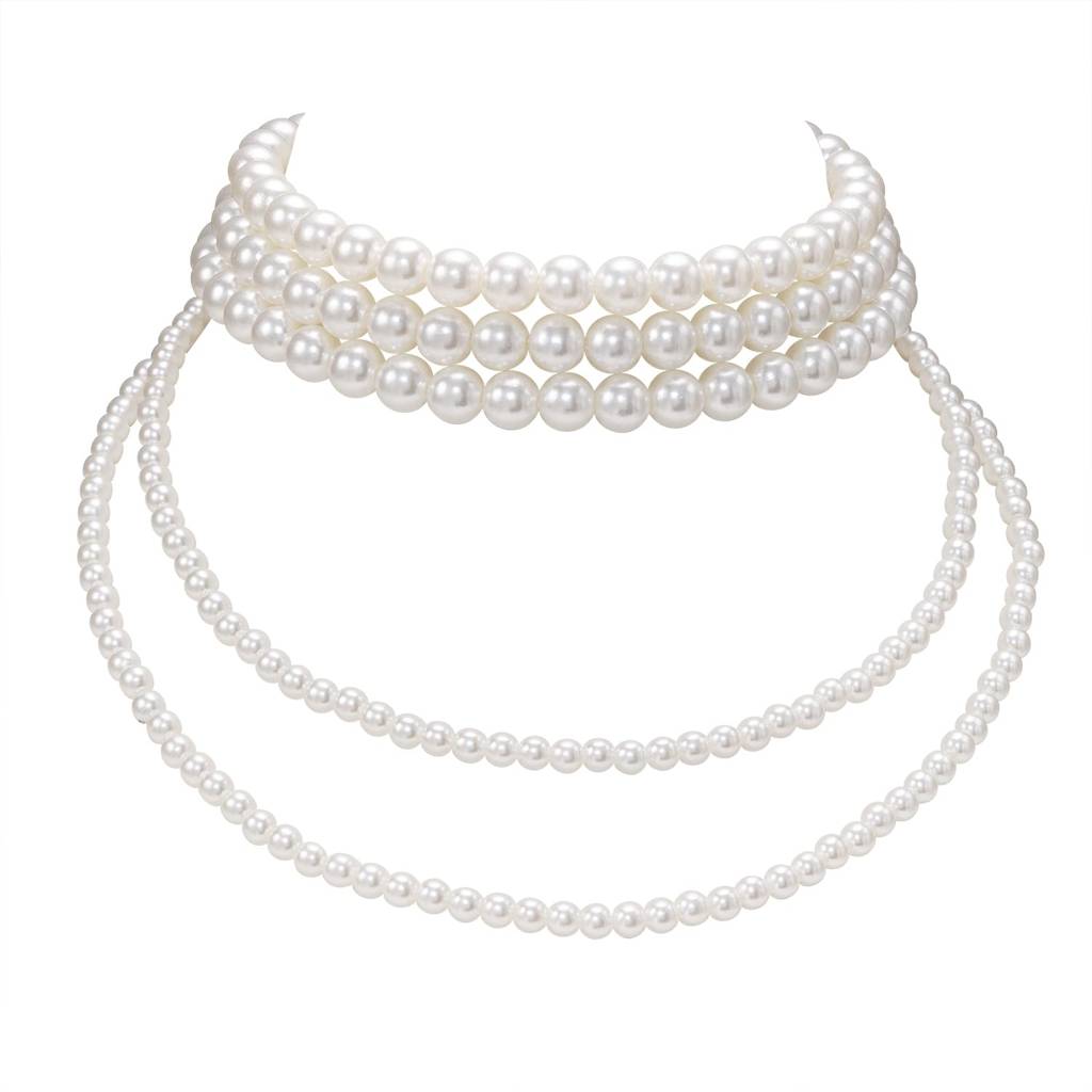 Stylish Elegant Layered Pearl Necklace For Women & Girls : PX9N200W
